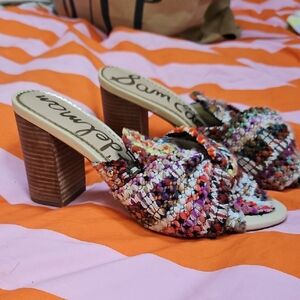 Bamboo Colorful Woven Mules